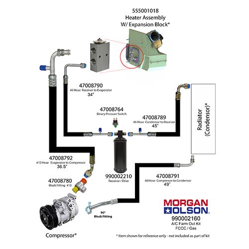 Step Van A/C Farm Out Kit - FCCc / Gas | Morgan Olson Parts